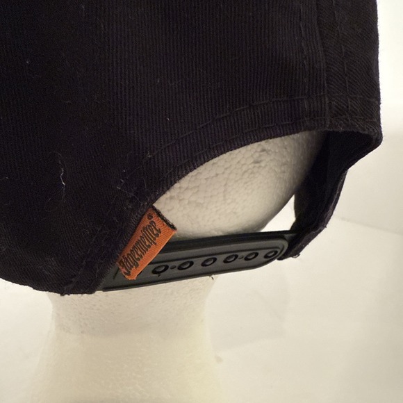 Jagermeister Hat Black Snapback Embroidered Gold Logo Adjustable Cap - Picture 4 of 8